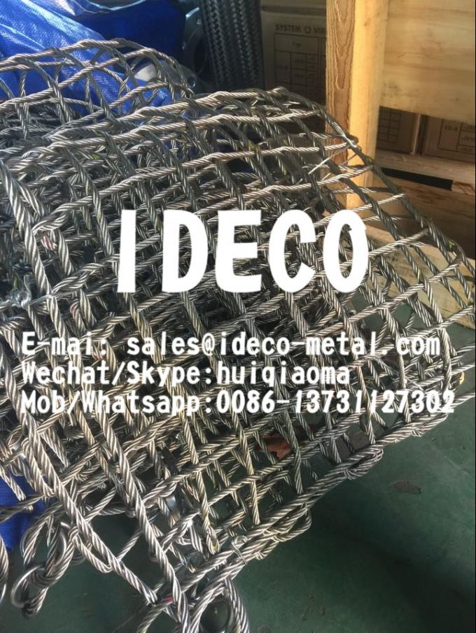 Wire Rope Cargo Nets Sling Mesh, Lifting Netting, Stainless Steel Cable Aircraft & Helicopter