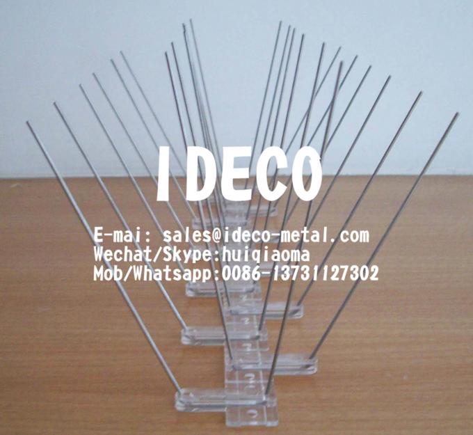 4 Rows of Pins Wide Stainless Steel Bird Spikes, Pigeon Defender, Bird Proof, Anti-Climb Spikes