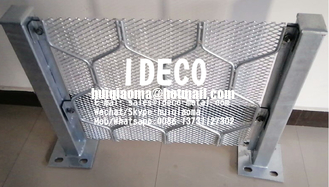 China Amplimesh Security Grille Fences, Aluminium Mega Diamond Grid Fences, Expanded Metal High Security Fencing supplier
