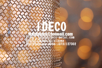 China Gold Chainmail Ring Room Divider,  Decorative Ring Mesh Screen, Architectural Welded Chainmail Curtains supplier