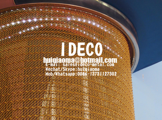 China Copper Crimped Woven Mesh, Architectural Flexi-Woven Metal Mesh, Decorative Wire Mesh for Column Cladding supplier